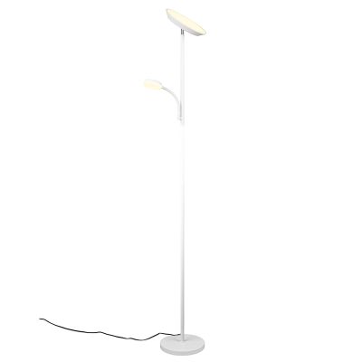 Lampada da terra moderna bianca, Shahid, 17W, bianco regolabile tra caldo e freddo LED, controllo touch