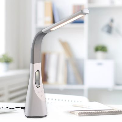 Lampada da scrivania moderna bianca, Zuris, 5W, bianco regolabile tra caldo e freddo LED, controllo touch