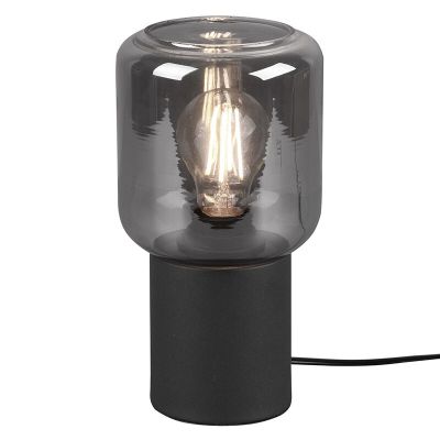 Lampada da tavolo moderna nera, Gail, con interruttore