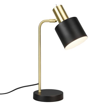 Lampada da tavolo nera metallo, Zoja, con interruttore