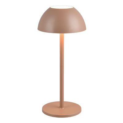 Lampada da tavolo da esterno ricaricabile moderna marrone, Rakesh, 1,7W, 3000K LED, IP54, dimmer in 3 fasi