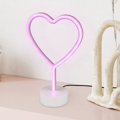 Lampada da tavolo per bambini rosa in plastica, Sorian, 1W, 3000K LED