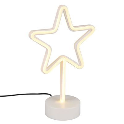 Lampada da tavolo per bambini bianca in plastica, Sario, 1W, 3000K LED