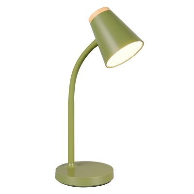 Lampada da tavolo moderna verde, Rahul, 4,5W, 3000K LED, con interruttore