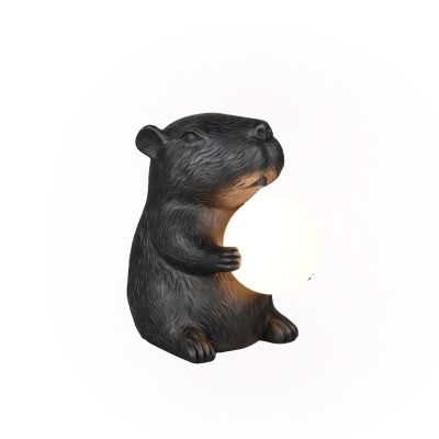 Lampada da tavolo moderna nera, Reduan, con interruttore