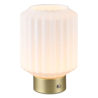 Lampada da tavolo ricaricabile retrò in ottone, Tamer, 2W, 3000K LED, controllo touch