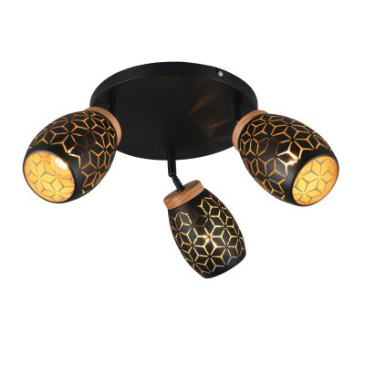 Faretto da soffitto moderno nero, Delana
