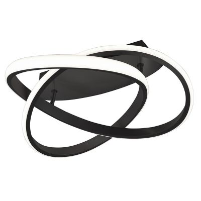 Plafoniera moderna nera, Sanura, 18W, 3000K LED