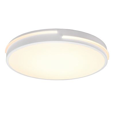 Plafoniera moderna bianca, Fadi, 24W, bianco regolabile tra caldo e freddo LED, con telecomando