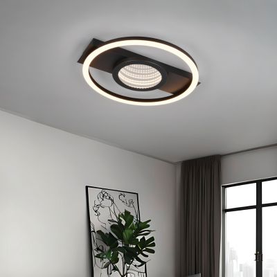 Lampada da soffitto moderna nera, Sandhia, 16W, 3000K LED