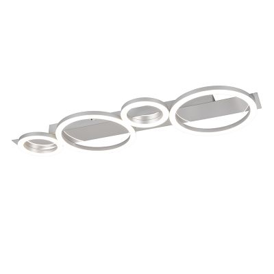 Lampada da soffitto design cromata, Ishaan, 26,5W, 4000K LED