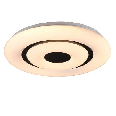 Plafoniera smart moderna bianca, Rinske, 16W, bianco regolabile tra caldo e freddo LED, con telecomando