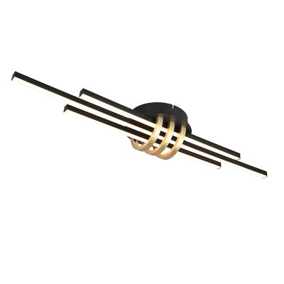 Plafoniera moderna nera, Saloua, 20W, 3000K LED, dimmer in 3 fasi