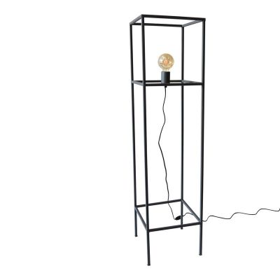 Lampada da terra nera industriale, Redox, con interruttore