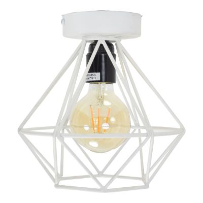 Lampada da soffitto bianca industriale, Merlon