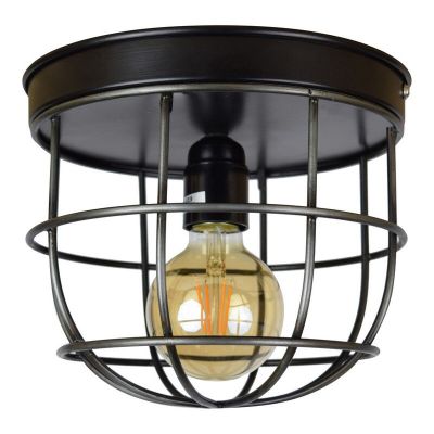 Lampada da soffitto nera industriale, Nova