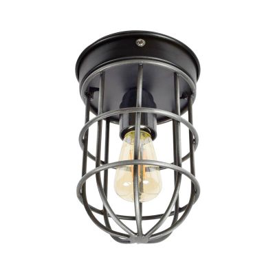 Lampada da soffitto nera industriale, Nova