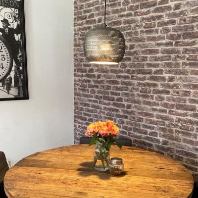 Lampada a sospensione in rame industriale, Fawwaz