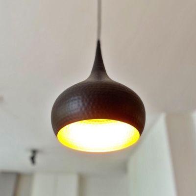 Lampada a sospensione nera industriale, Fayk