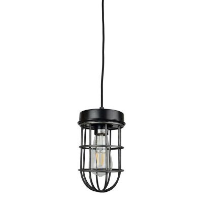Lampada a sospensione nera industriale, Nova