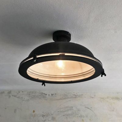 Lampada da soffitto nera industriale, Liga