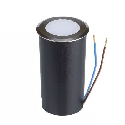 Faretto da esterno a pavimento argento moderno, Marcus, 1W, 6500K LED, IP67