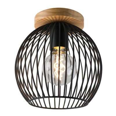 Lampada da soffitto nera industriale, Wiro
