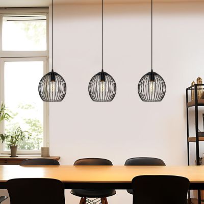 Lampada a sospensione nera industriale, Wiro