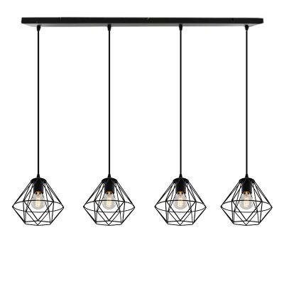 Lampada a sospensione nera industriale, Jochem