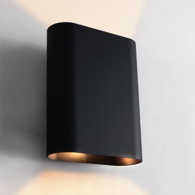 Lampada da parete up down nera moderna, Rodigo