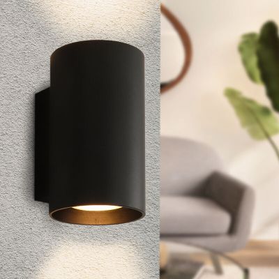 Lampada da parete up down nera moderna, Sandy
