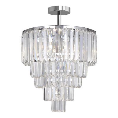 Lampada da soffitto cromata design, Kajol