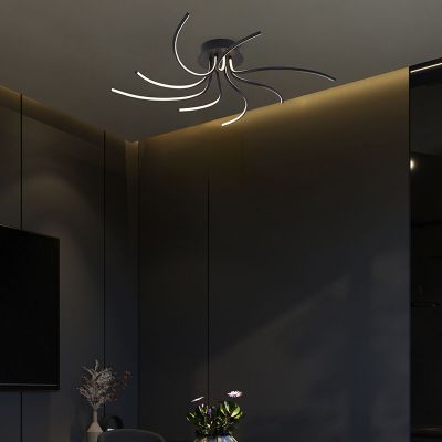 Lampada da soffitto dorata moderna, Laurina, 36W, bianco regolabile tra caldo e freddo LED