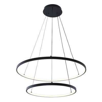 Lampada a sospensione nera design, Kubra, 50W, bianco regolabile tra caldo e freddo LED