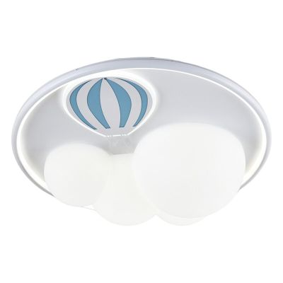 Lampada da soffitto per bambini blu metallo, Balloon, 42W, 3000K LED, dimmer in 3 fasi