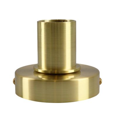 Lampada da tavolo senza paralume dorata in alluminio, Rika, con interruttore