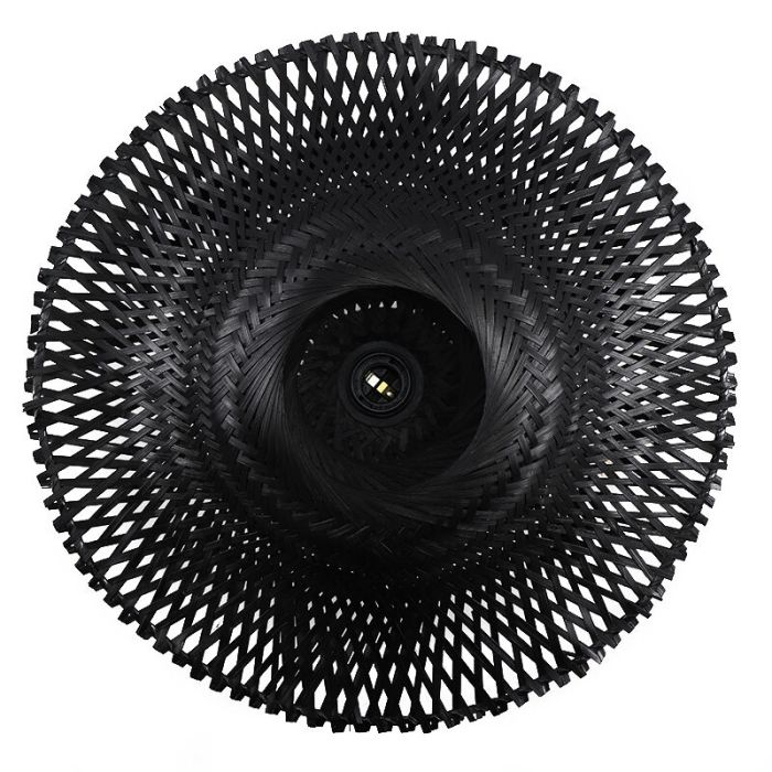 Plafoniera in rattan nera, Cordoba