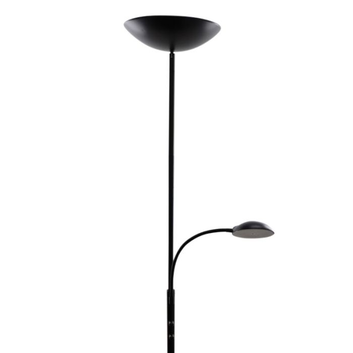 Piantana da lettura da terra nera moderna, Soner, 10W, 3000K LED