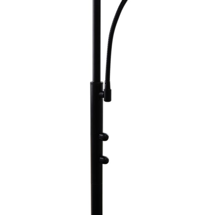 Piantana da lettura da terra nera moderna, Soner, 10W, 3000K LED