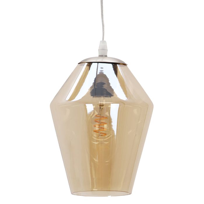 Lampada a sospensione ambrata design, Lazaro