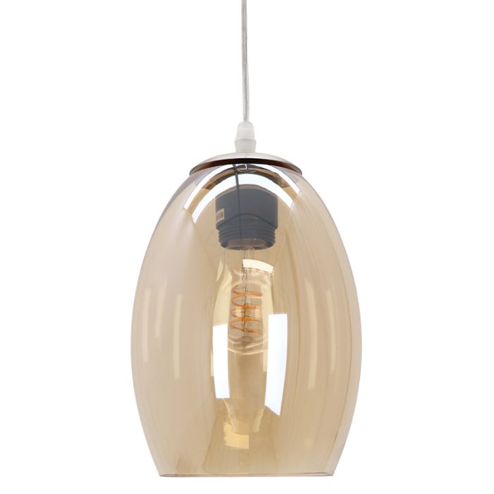 Lampada a sospensione ambrata design, Lazaro