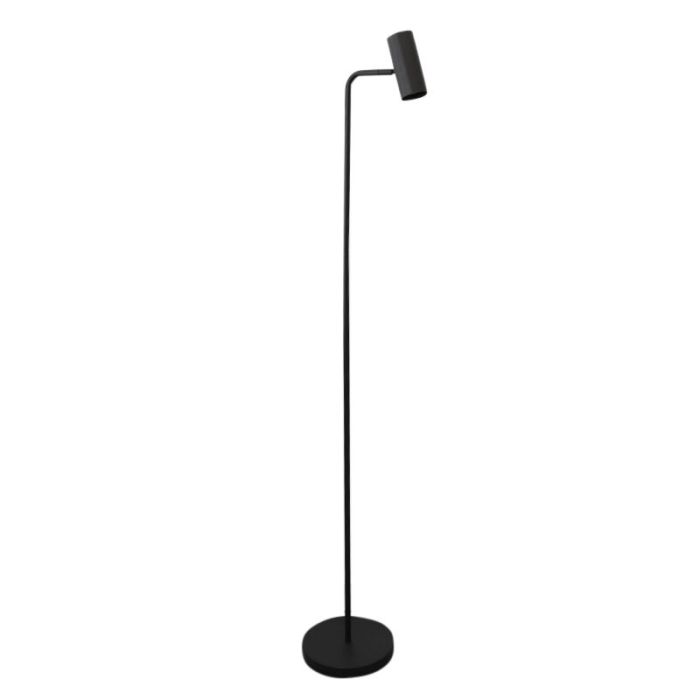 Lampada da terra nera moderna, Carlos, con interruttore
