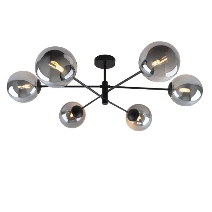 Lampada da soffitto grigia design, Remo