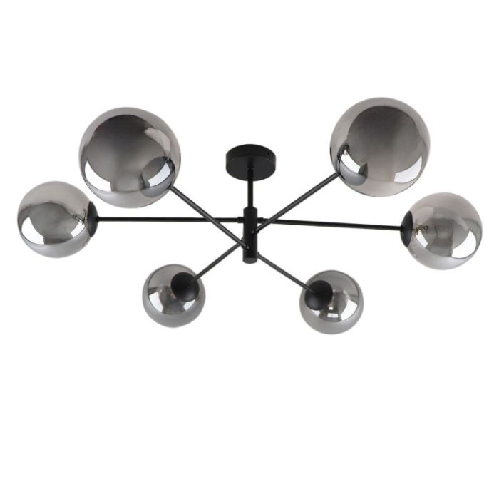 Lampada da soffitto grigia design, Remo