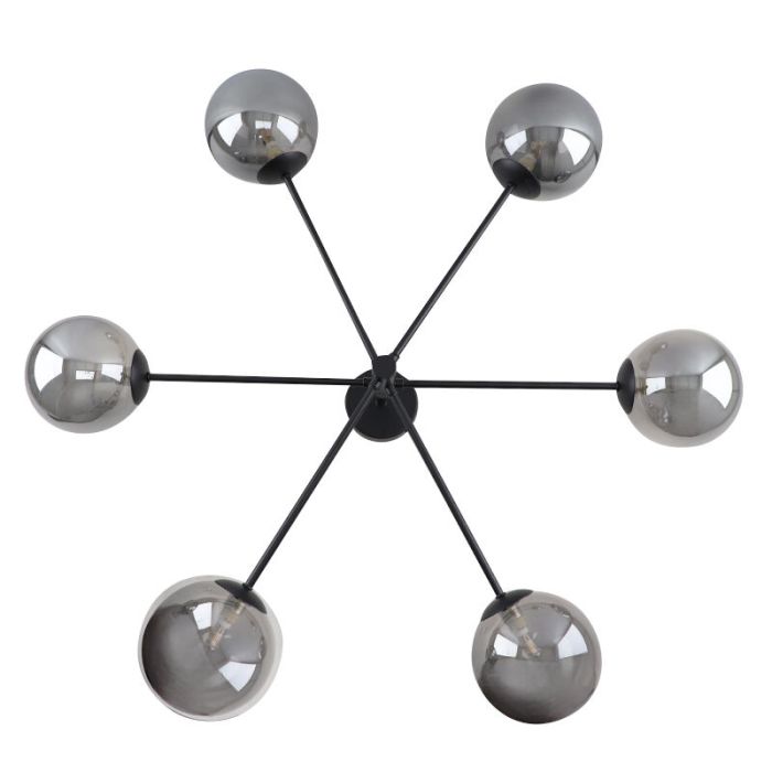 Lampada da soffitto grigia design, Remo