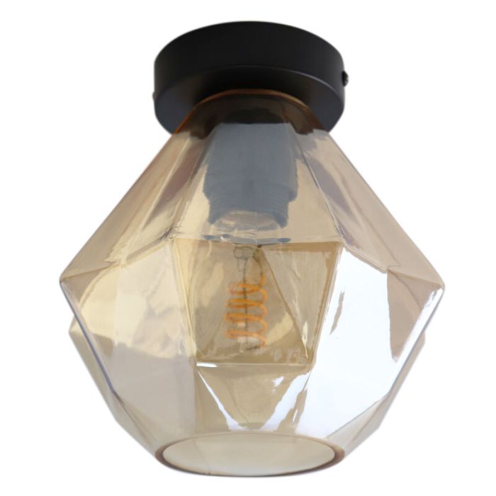 Lampada da soffitto ambrata retrò, Anoek