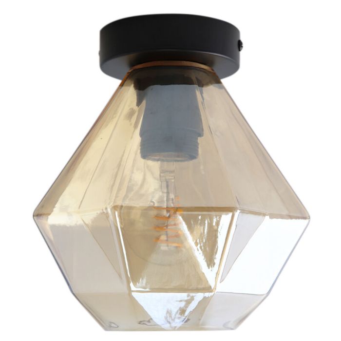 Lampada da soffitto ambrata retrò, Anoek
