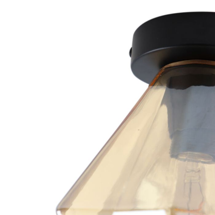 Lampada da soffitto ambrata retrò, Anoek