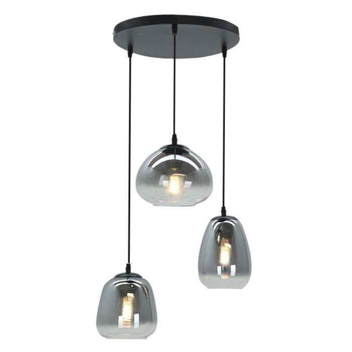 Lampada a sospensione grigia design, Semra