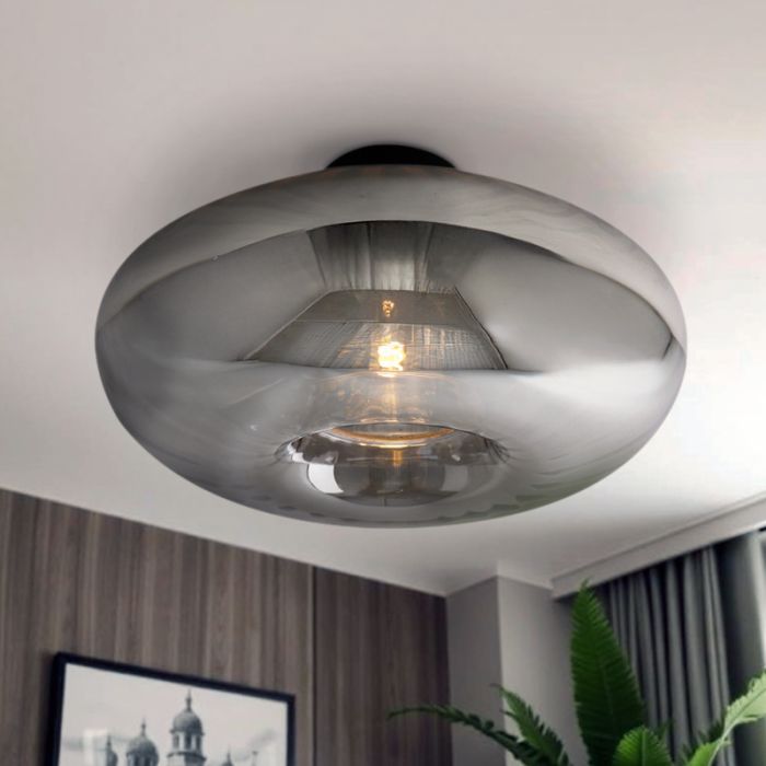 Plafoniera grigia design, Eve